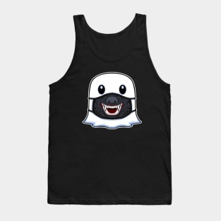Ghost Halloween with Werewolf Mask Tank Top